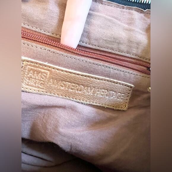 Amsterdam heritage brown leather slouchy hobo metal copper high quality - Picture 8 of 11